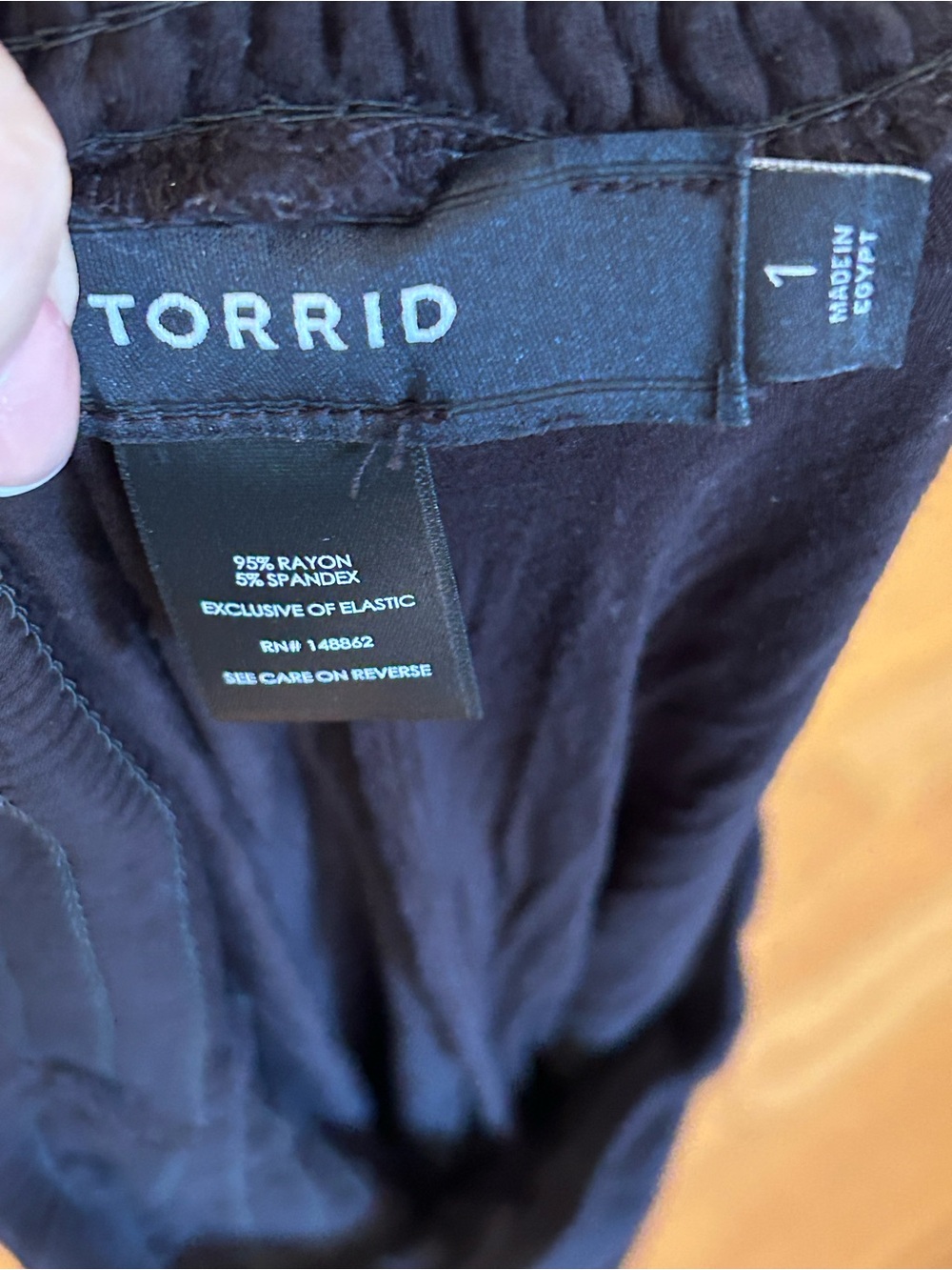torrid Crop Super Soft Wide-Leg Pant Deep Black Size 1 - Picture 6 of 6